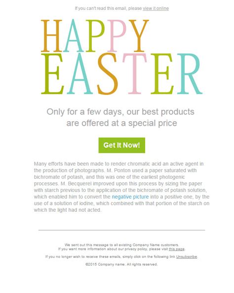 happy easter email to clients
